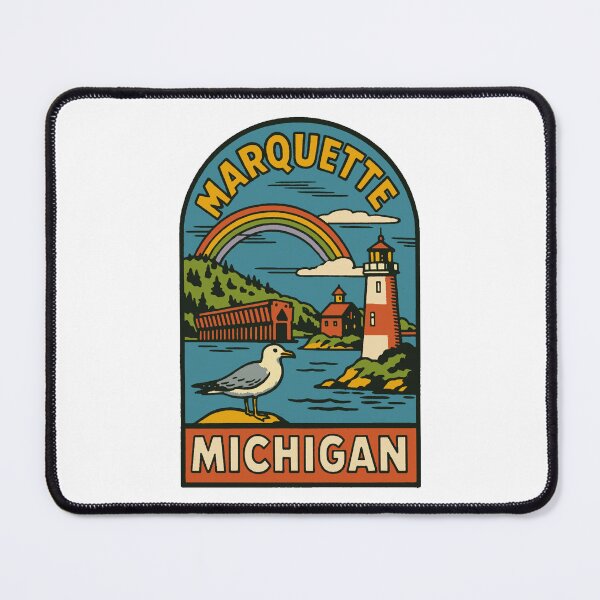 Item preview, Marquette Michigan Vintage Style Travel Decal designed and sold by Decal Mania.