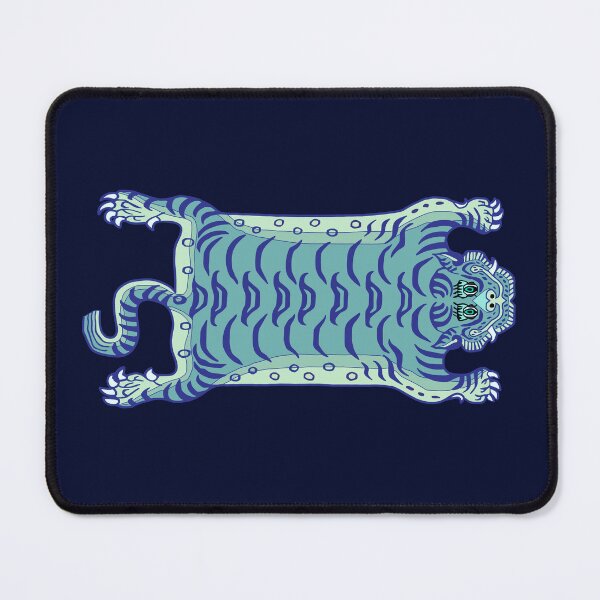 Item preview, TIBETAN TIGER RUG-blue 1 designed and sold by BEATRIZ ABAITUA.