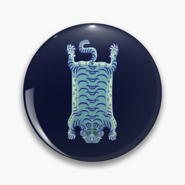 Item preview, TIBETAN TIGER RUG-blue 1 designed and sold by BEATRIZ ABAITUA.