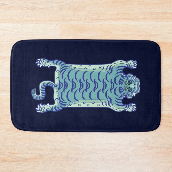 Item preview, TIBETAN TIGER RUG-blue 1 designed and sold by BEATRIZ ABAITUA.