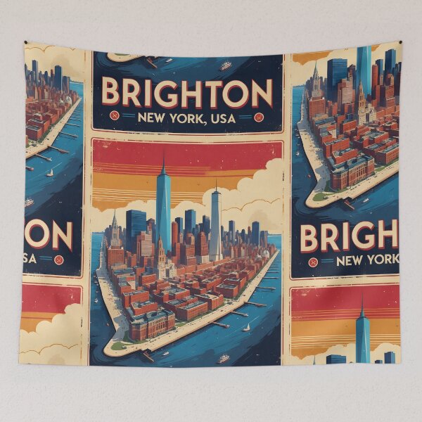 Item preview, Brighton New York 1950s USA Vintage Travel Tourism designed and sold by TravelersGems.