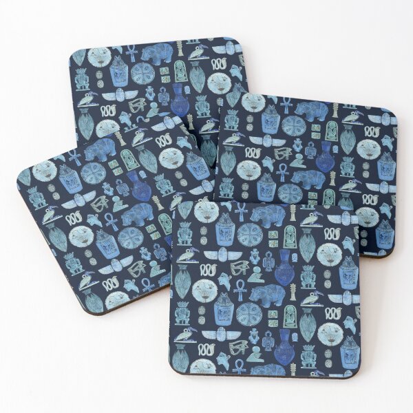 Item preview, EGYPTIAN FAIENCE-navy blue designed and sold by BEATRIZ ABAITUA.