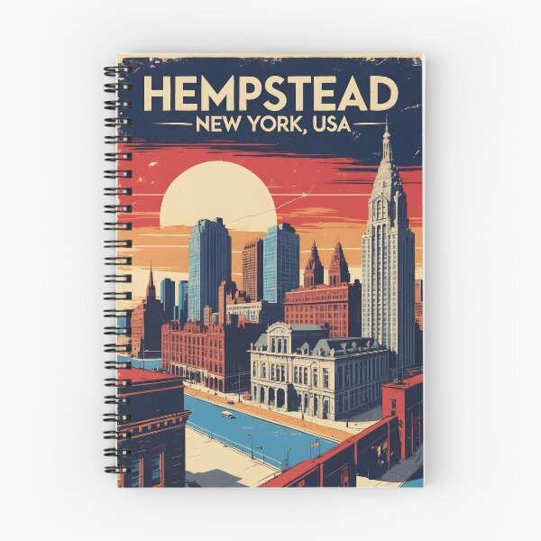 Item preview, Hempstead New York 1950s USA Vintage Travel Tourism designed and sold by TravelersGems.