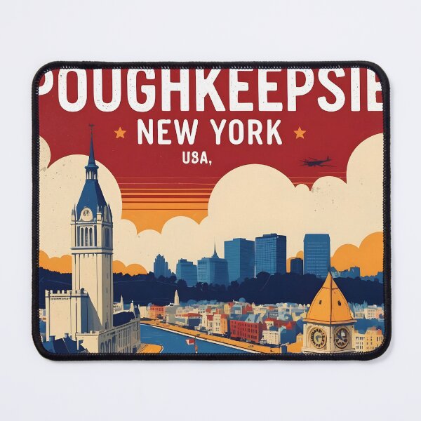 Item preview, Poughkeepsie New York 1950s USA Vintage Travel Tourism designed and sold by TravelersGems.