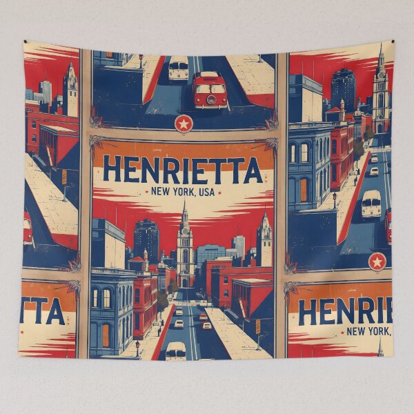 Item preview, Henrietta New York 1950s USA Vintage Travel Tourism designed and sold by TravelersGems.