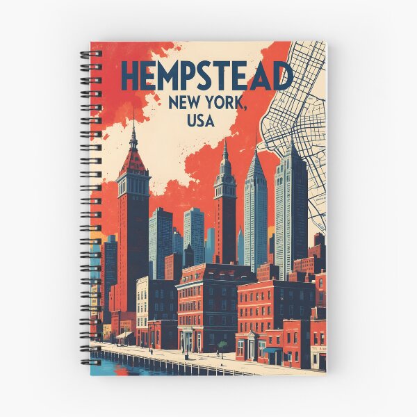 Item preview, Hempstead New York 1950s USA Vintage Travel Tourism designed and sold by TravelersGems.