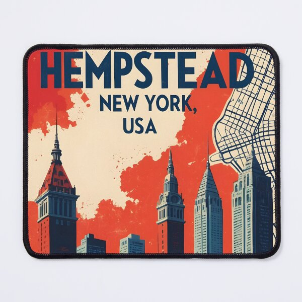 Item preview, Hempstead New York 1950s USA Vintage Travel Tourism designed and sold by TravelersGems.