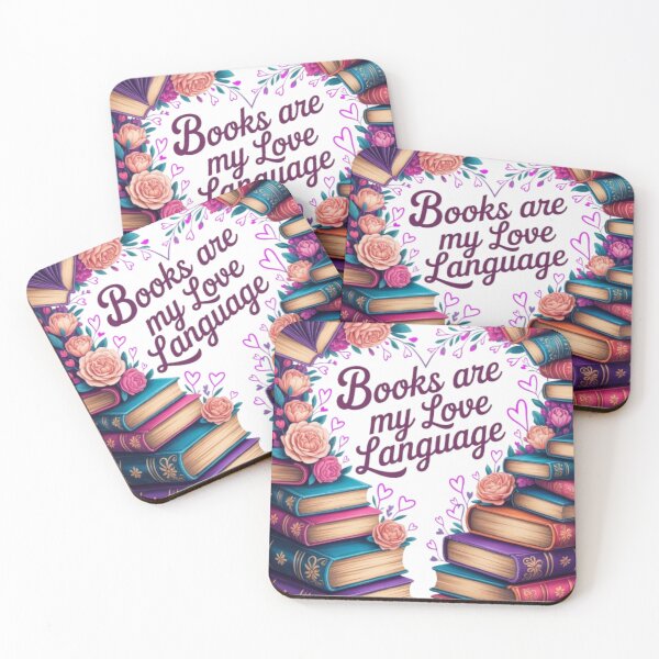 Item preview, Books Are My Love Language – Romantic Book Lover Design with Heart Shape & Roses designed and sold by GemBob Creations.