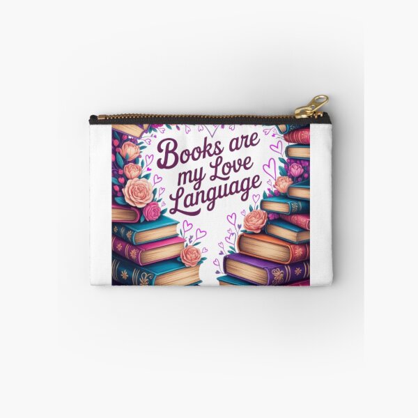 Item preview, Books Are My Love Language – Romantic Book Lover Design with Heart Shape & Roses designed and sold by GemBob Creations.