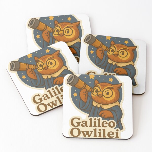 Item preview, Galileo Owlilei – Funny History Animal Pun Stargazing Owl Scientist designed and sold by IDesignss.
