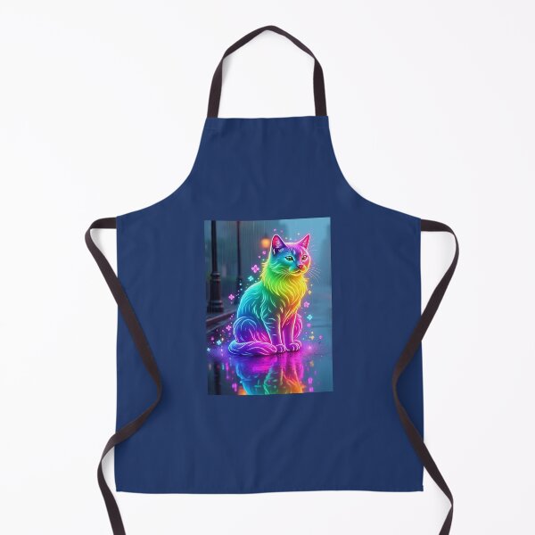 Item preview, Neon Cute Cat Sticker – Glowing Aesthetic Kitty designed and sold by Purti123.