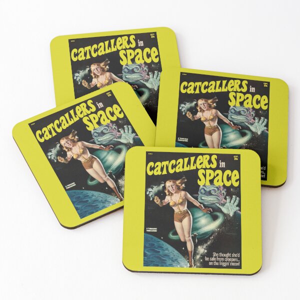Item preview, CATCALLERS IN SPACE | She thought she'd be safe from creepers on the friggin' moon! designed and sold by ModernPulp.