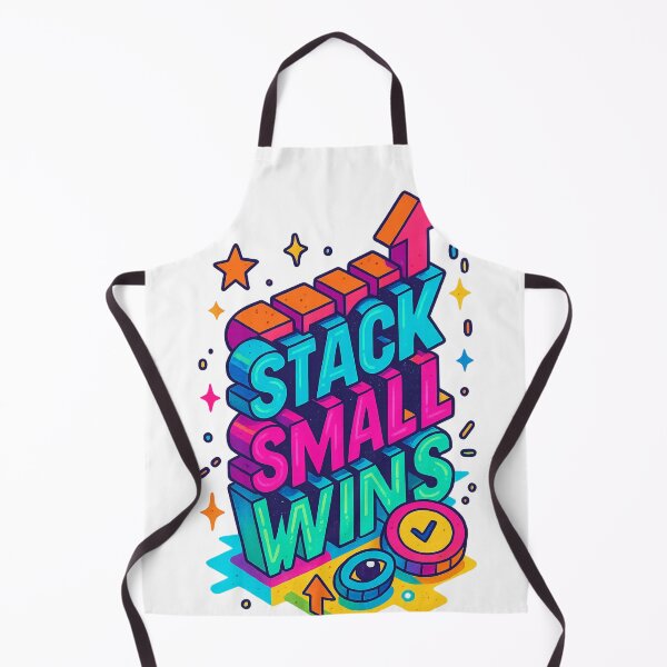 Item preview, Stack Small Wins – Motivational Isometric 3D Blocks Design designed and sold by RedHow.