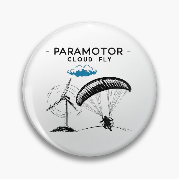 Item preview, Paramotor pilot flying past a wind turbine designed and sold by ParaCloudFly.