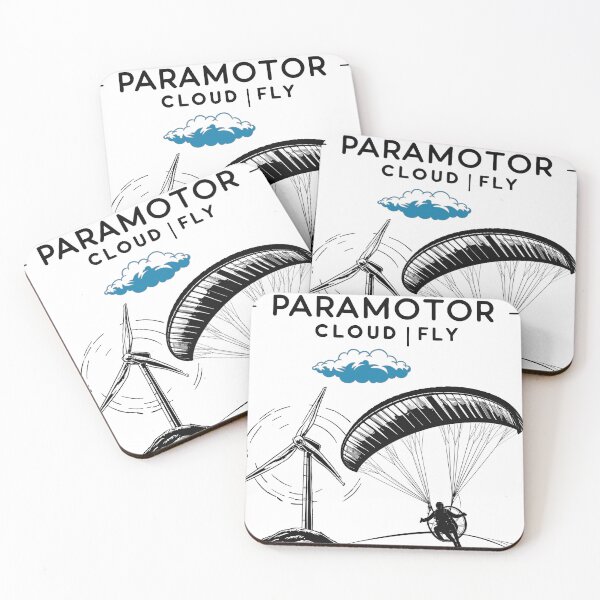 Item preview, Paramotor pilot flying past a wind turbine designed and sold by ParaCloudFly.