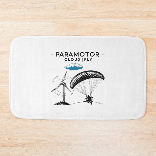 Item preview, Paramotor pilot flying past a wind turbine designed and sold by ParaCloudFly.