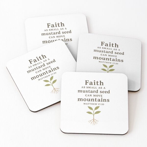 Item preview, Matthew 17:20 – Mustard Seed Faith Scripture Nature Art designed and sold by NovaMoodCo.