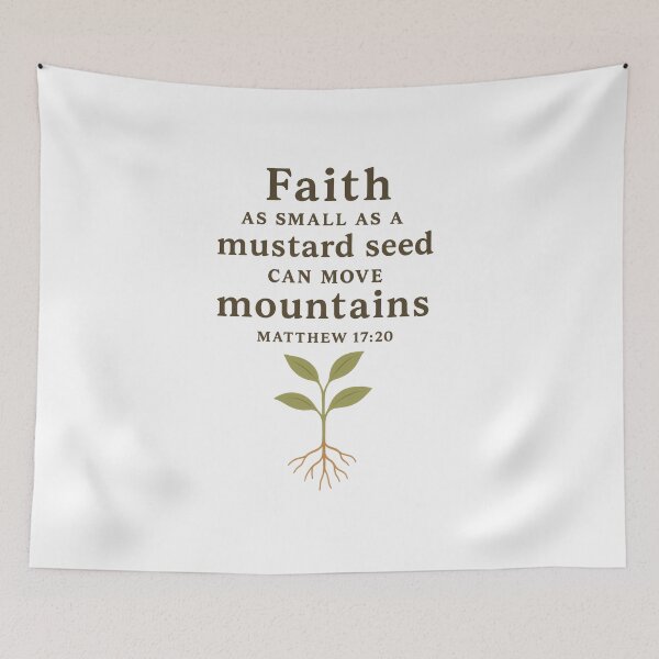 Item preview, Matthew 17:20 – Mustard Seed Faith Scripture Nature Art designed and sold by NovaMoodCo.