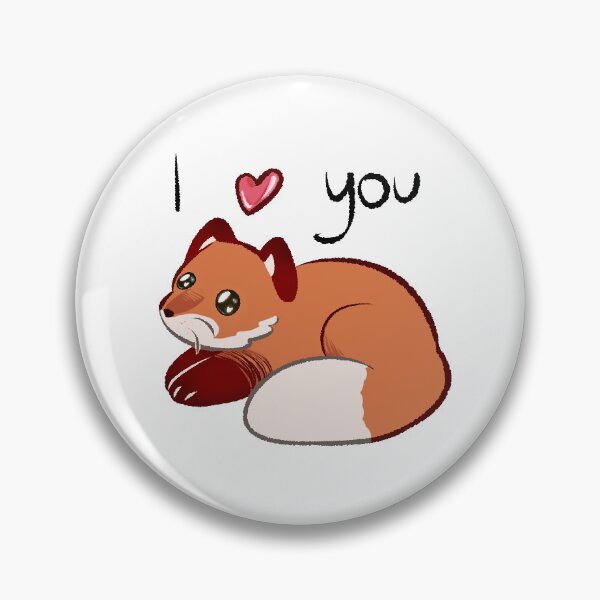 Item preview, "I love you" Fox designed and sold by wilburshibana.