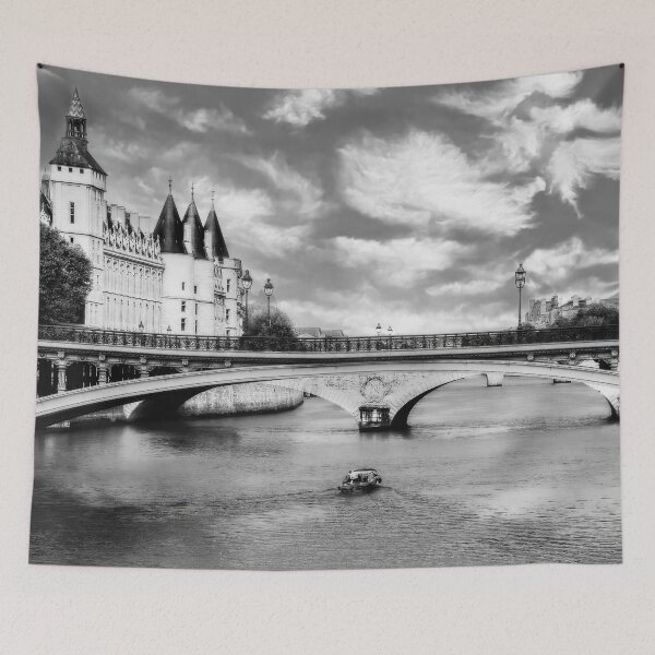 Item preview, Pont Au Change Over the Seine In Black and White designed and sold by Kay Brewer.