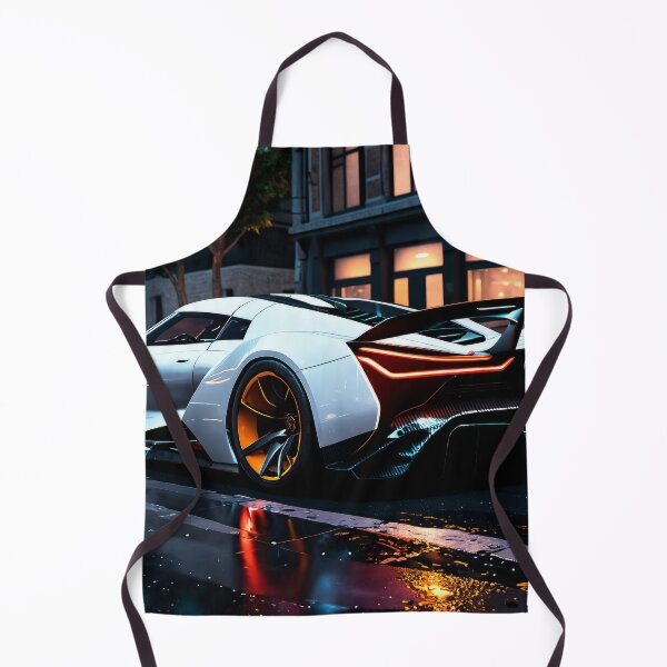 Item preview, Apex Predator Hypercar – Futuristic Supercar Neon Street Art - Rear designed and sold by WarpLuxe.