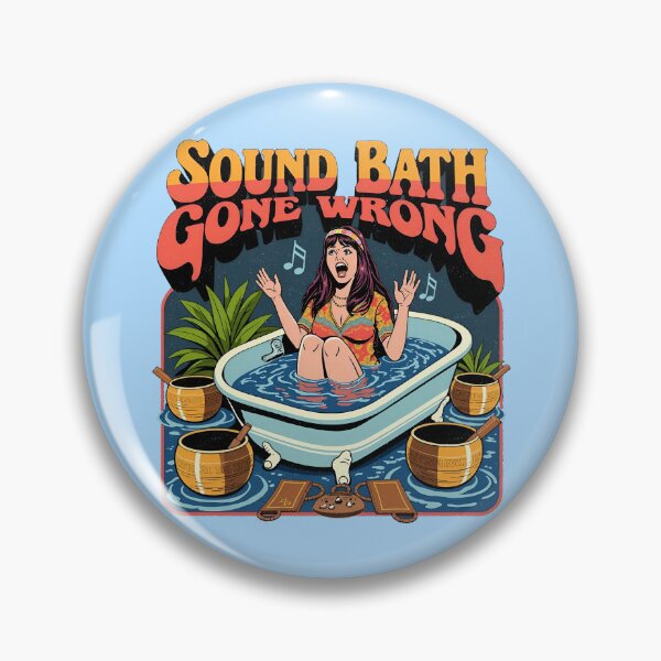 Item preview, Sound Bath Gone Wrong: Retro Psychedelic & Humor Graphic  designed and sold by Vintagenaut Co..