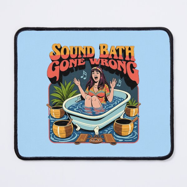 Item preview, Sound Bath Gone Wrong: Retro Psychedelic & Humor Graphic designed and sold by Vintagenaut Co..