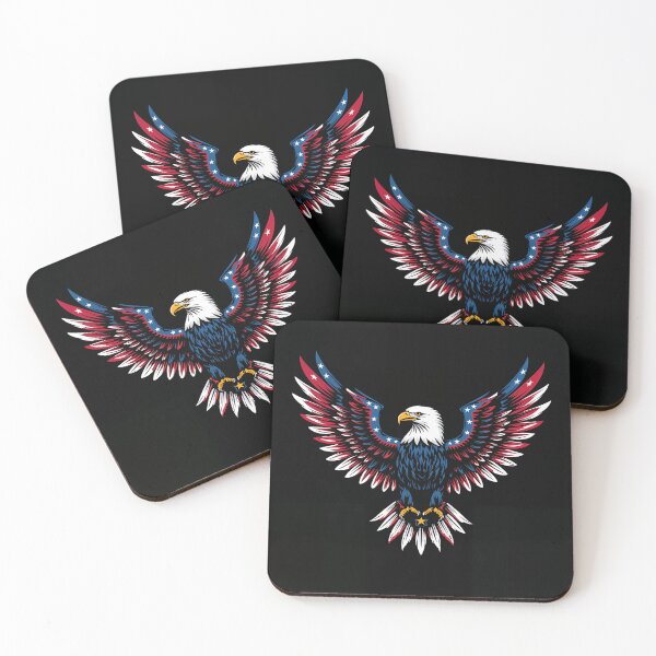 Item preview, Patriotic Bald Eagle with American Flag Wings designed and sold by zeben design.