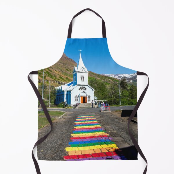 Item preview, Whimsical Rainbow Path to the Blue Church designed and sold by Debra Martz.