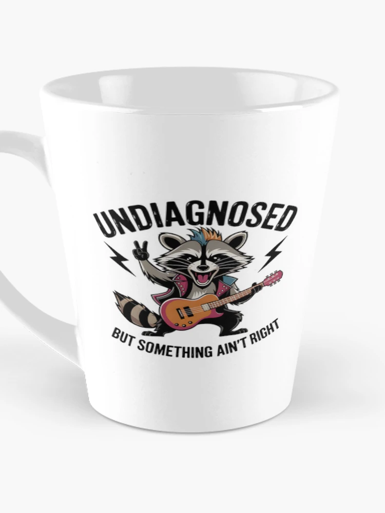 Thumbnail 3 of 4, Coffee Mug, Unhinged Rocking Racoon designed and sold by BuxomBabe21.
