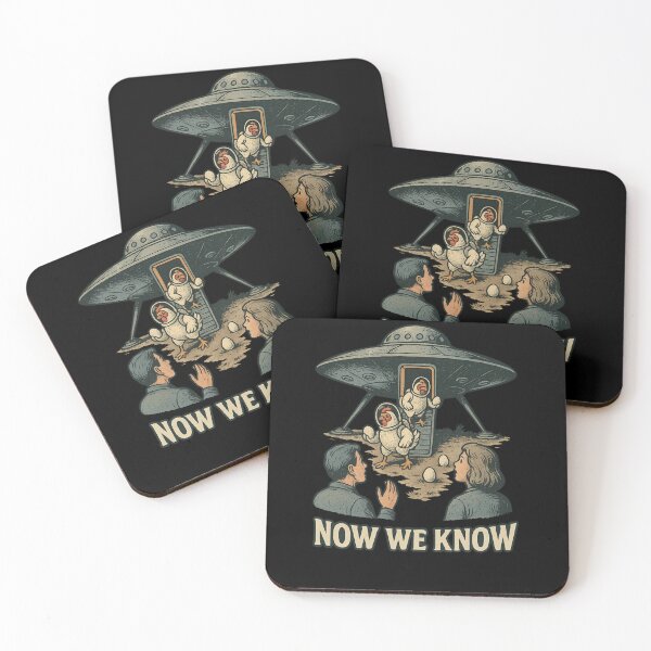 Item preview, Now We Know – Space Chickens Reveal the Truth designed and sold by Camp Chaos by Wharf Wreckers.