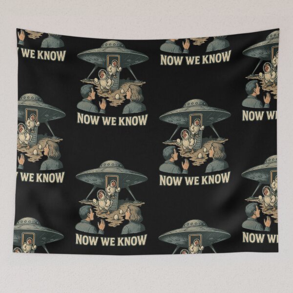 Item preview, Now We Know – Space Chickens Reveal the Truth designed and sold by Camp Chaos by Wharf Wreckers.