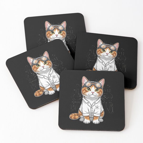 Item preview, The Junior Scientist - Laboratory Cat designed and sold by DMNindustries.
