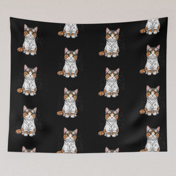 Item preview, The Junior Scientist - Laboratory Cat designed and sold by DMNindustries.