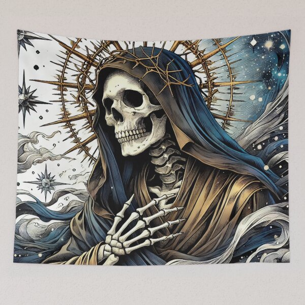 Item preview, Thorn Crown – Gothic Skeleton Saint Artwork designed and sold by OldGhostPrints.