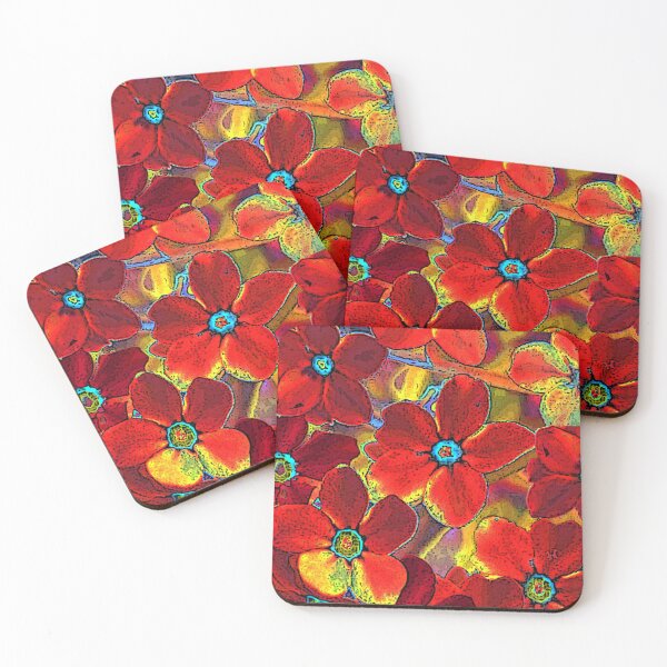 Item preview, Happy red flowers designed and sold by Marju Rose.