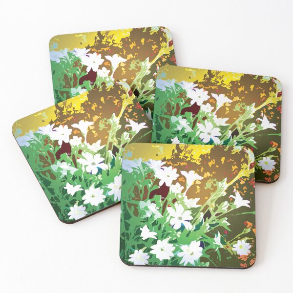 Item preview, White flowers graphic art designed and sold by Marju Rose.