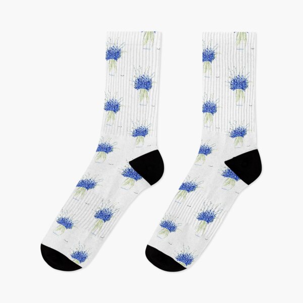 Artikelvorschau, Blaue Blumen entworfen und verkauft von Monika Howarth.