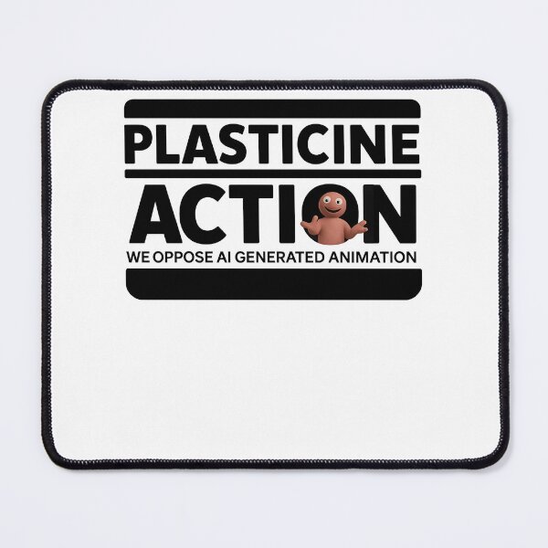 Item preview, Plasticine Action We Oppose AI Generated Animation designed and sold by SnarkoClothes.