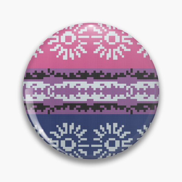 Item preview, Floral Decorated Bi Flag designed and sold by FlyingJackalope.