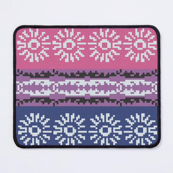 Item preview, Floral Decorated Bi Flag designed and sold by FlyingJackalope.