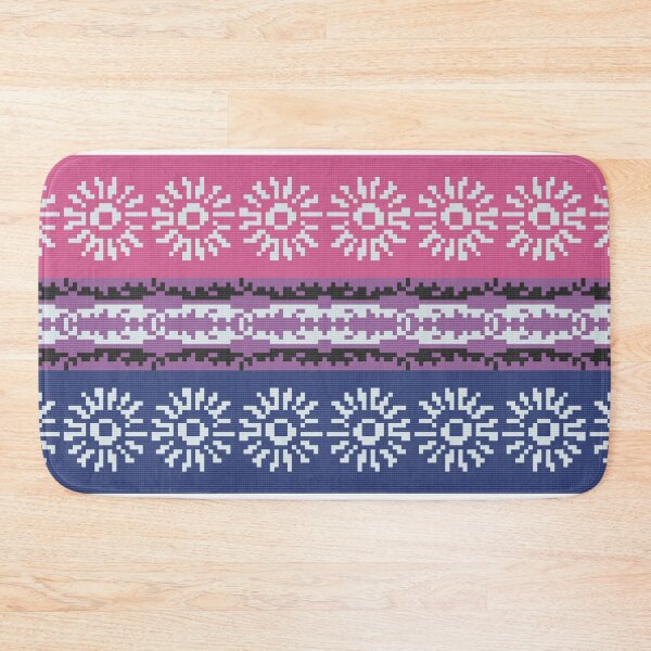 Item preview, Floral Decorated Bi Flag designed and sold by FlyingJackalope.