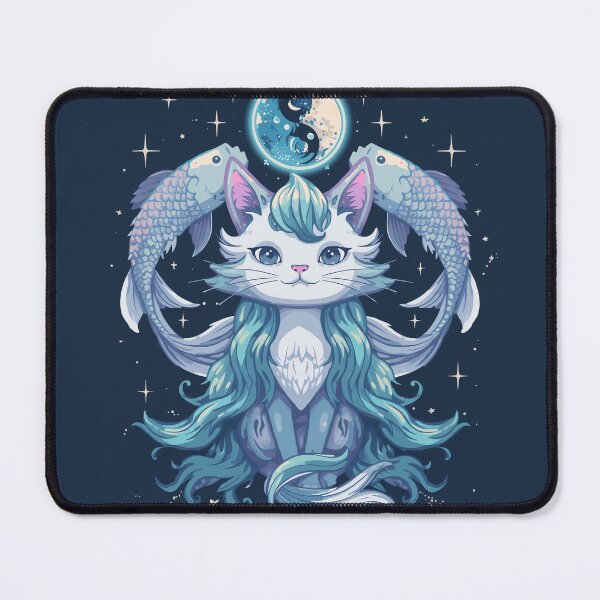Item preview, Pisces Zodiac Cat – Mystical Astrology Horoscope Design designed and sold by Luis Betancourt illustrations.