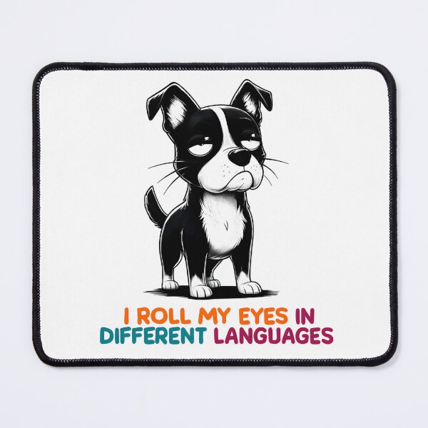 Item preview, Humorous Boston Terrier rolling its eyes designed and sold by stampacreates.