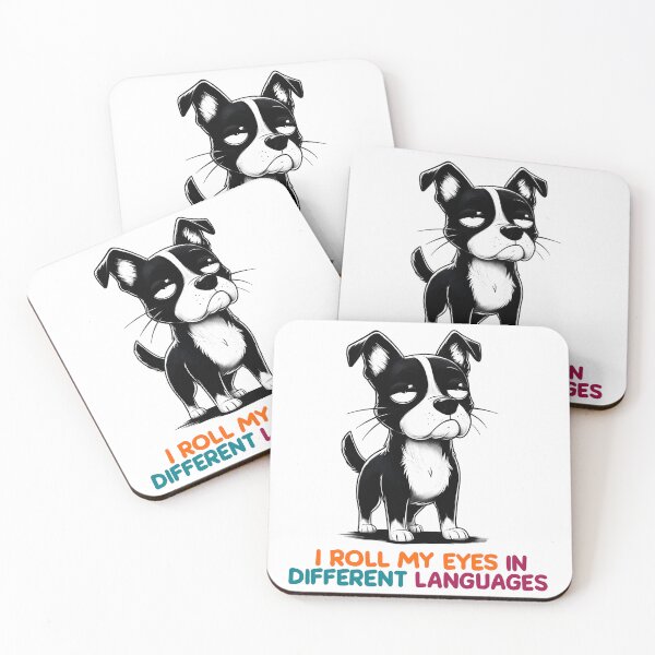 Item preview, Humorous Boston Terrier rolling its eyes designed and sold by stampacreates.