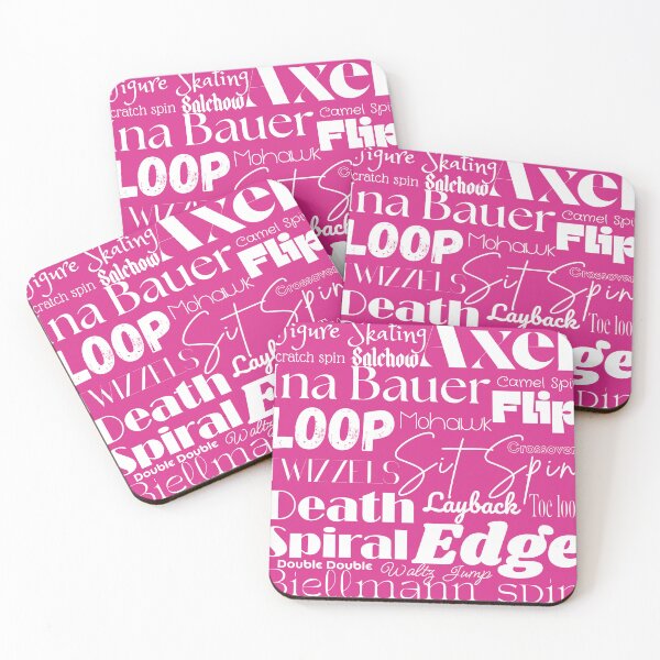 Item preview, Figure Skating Words- Subway Style Print- Magenta  designed and sold by Purposely Designed.