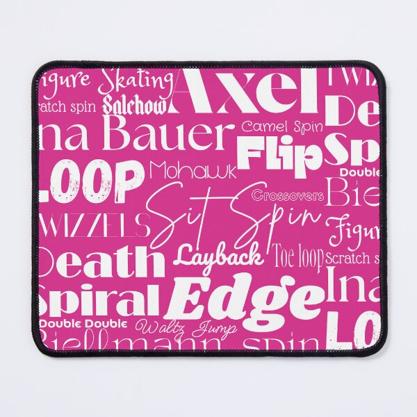 Item preview, Figure Skating Words- Subway Style Print- Magenta designed and sold by PD-Skating.