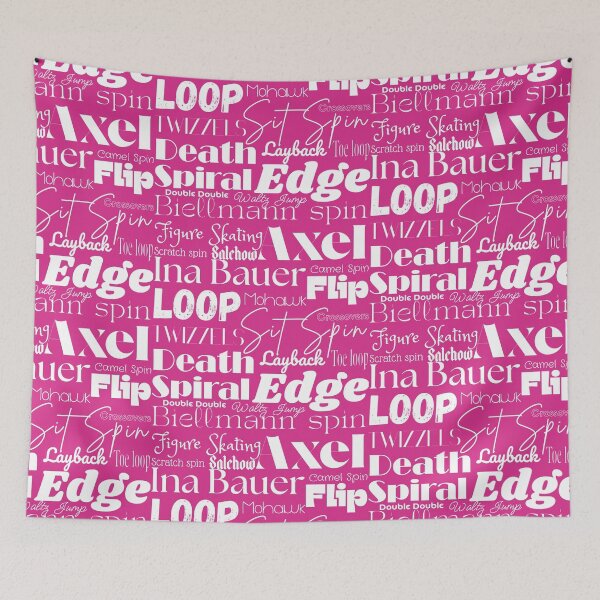 Item preview, Figure Skating Words- Subway Style Print- Magenta  designed and sold by Purposely Designed.