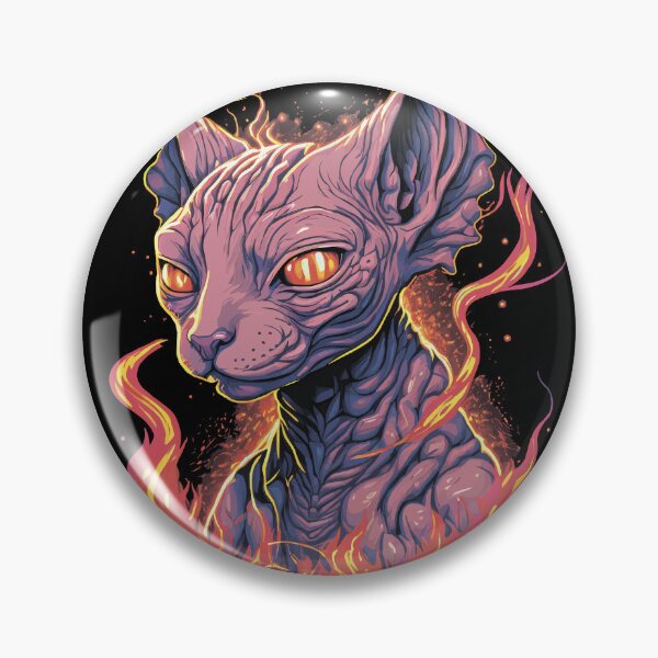 Item preview, Infernal cat designed and sold by NewOldArtsy.