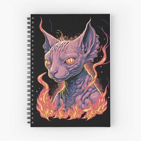 Item preview, Infernal cat designed and sold by NewOldArtsy.